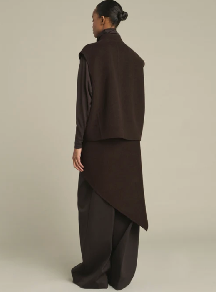 Blouson Adeline Laine Marron Foncé - Soeur