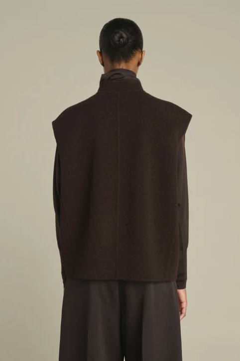 Blouson Adeline Laine Marron Foncé - Soeur
