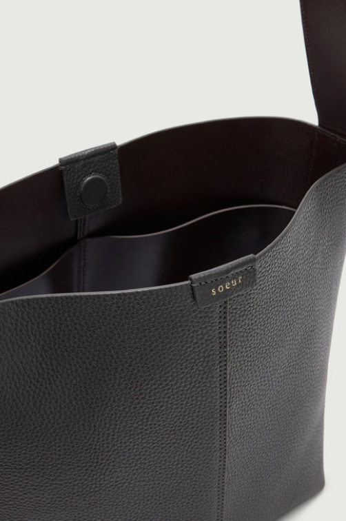 Sac Saudade Mini Cuir Grainé Acier - Soeur
