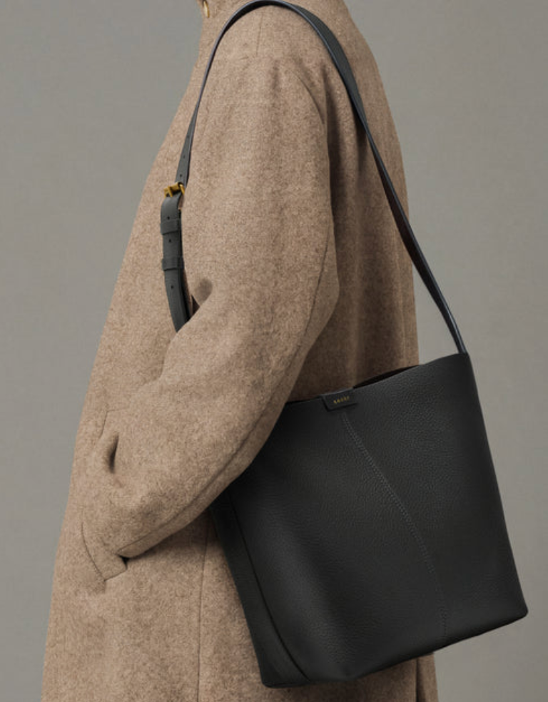Sac Saudade Mini Cuir Grainé Acier - Soeur