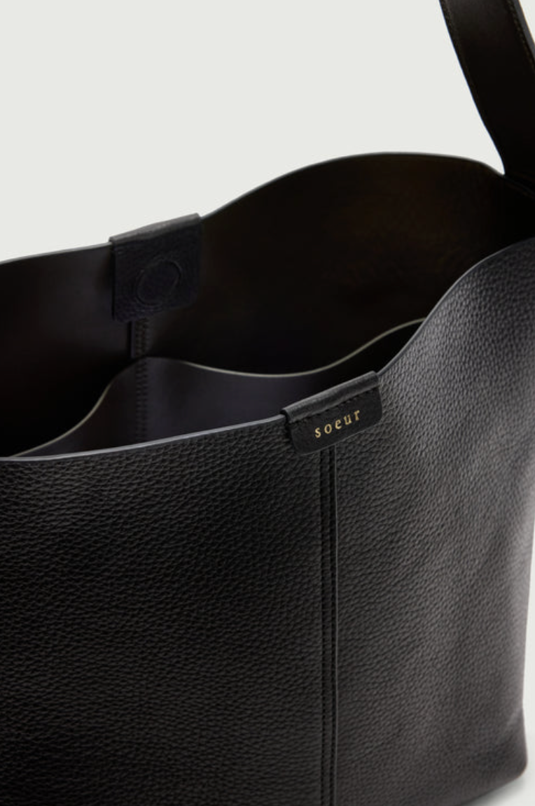 Sac Saudade Mini Cuir Grainé Noir - Soeur
