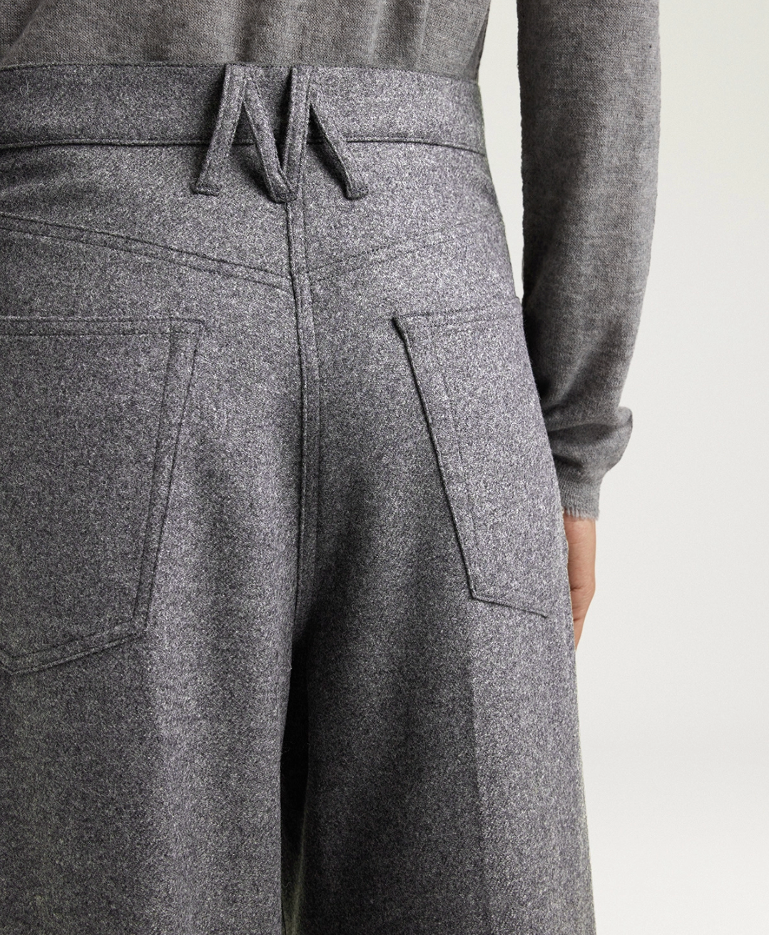 Pantalon Aoki Flanelle Gris Lapis - Momoni