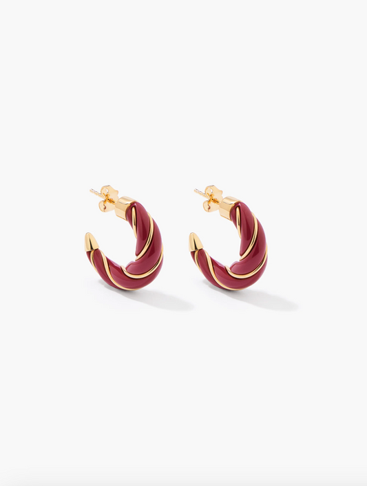 Boucles d'Oreilles Diana Mini Bordeaux - Aurélie Bidermann