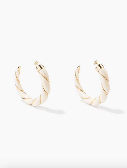 Boucles d'Oreilles Diana Ivoire - Aurélie Bidermann