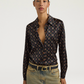 Chemisier Arles Satin de Soie Stretch Imprimé - Momoni
