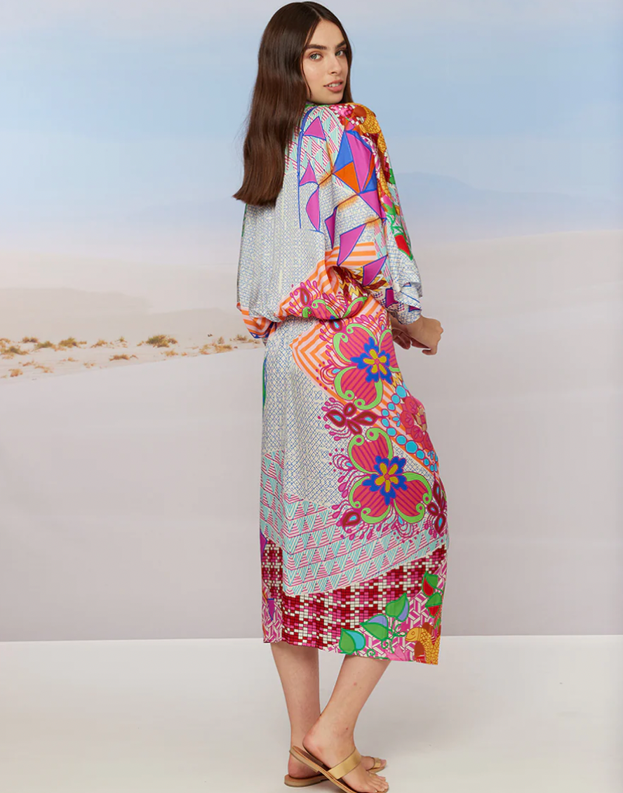 Robe Sophia Kimono Rangoli - Me 369