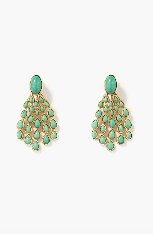 Boucles d'Oreilles Cherokee Turquoise - Aurélie Bidermann