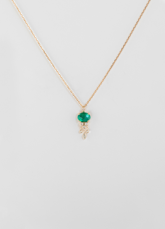 Collier Jellyfish Emeraude - Céline Daoust