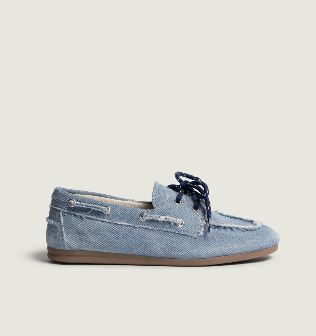 Boat Loafer Brushed Denim Light Blue - Posa