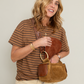 Sac Marine Cuir Tabac - Claris Virot