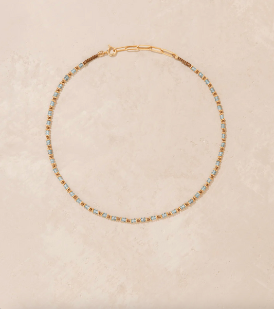 Collier Tara Zircons Bleus - Tityaravy