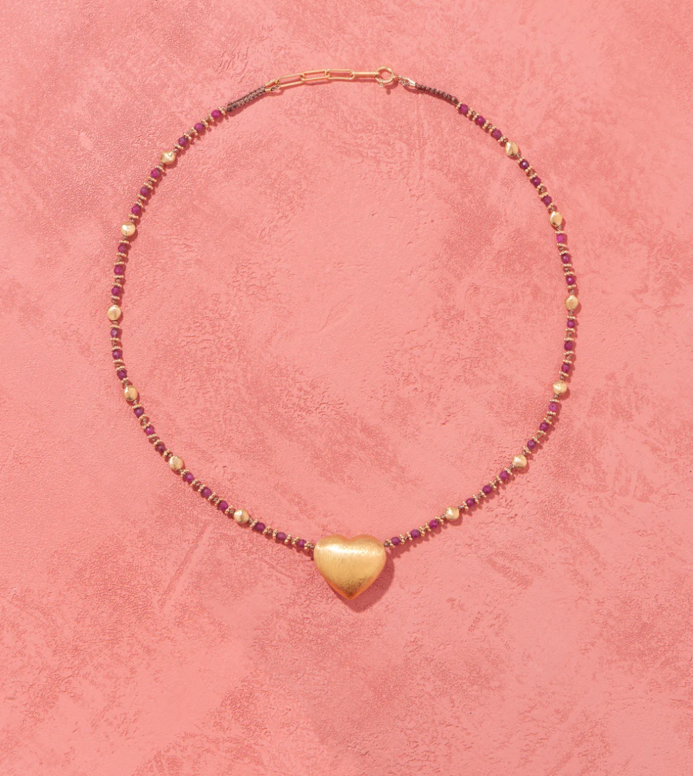 Collier BigDil Rubis Rose - Tityaravy