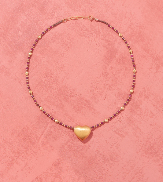 Collier BigDil Rubis Rose - Tityaravy