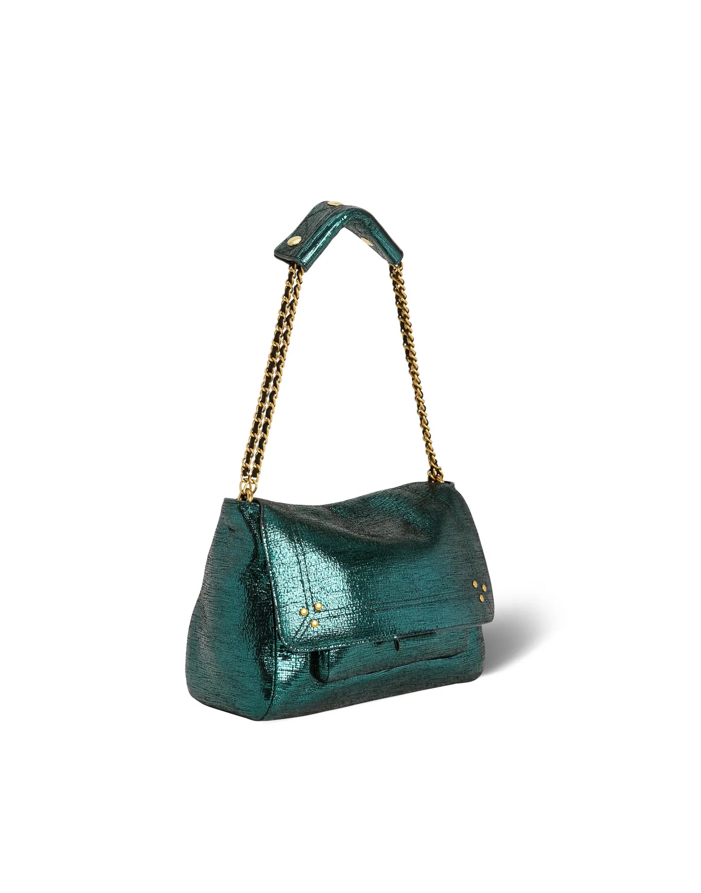 Sac Lulu M Chèvre Lamé Vert - Jérôme Dreyfuss