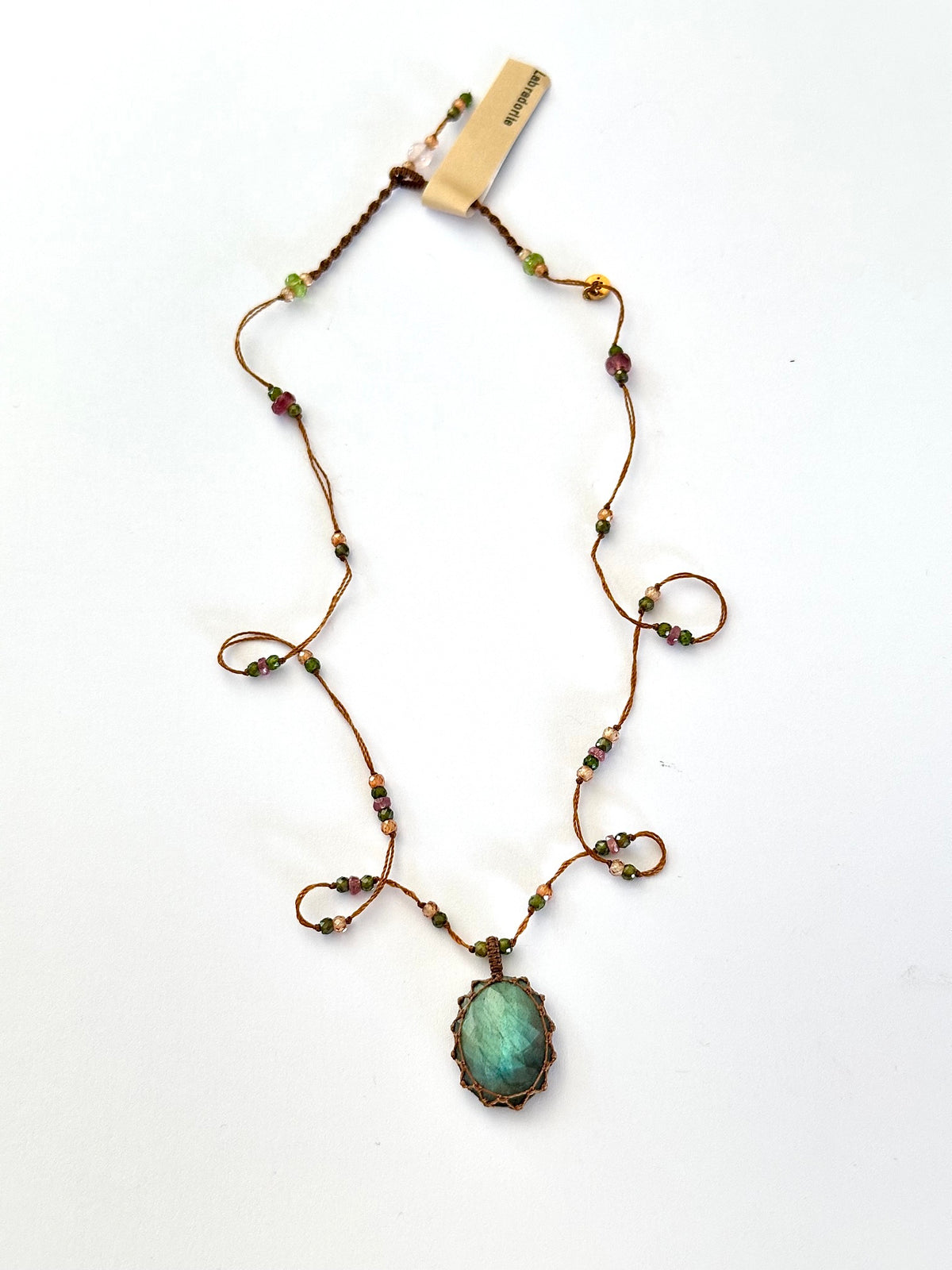 Collier Court Labradorite Blue Fire - Sharing