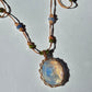 Collier Court Tibétain Moonstone Rainbow (Rare) - Sharing