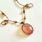 Collier Court Tibétain Strawberry Quartz Rose - Sharing