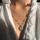 Collier Court Tibétain Kyanite Verte (Rare) - Sharing