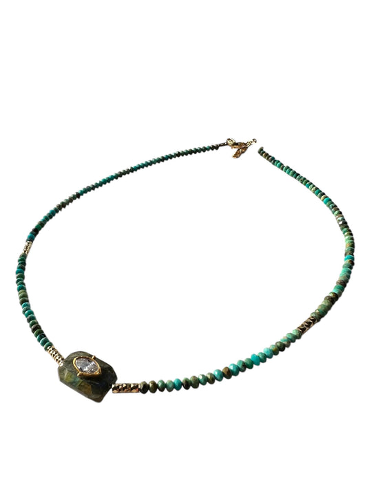 Choker Inside Turquoises et Labradorite - Hanka ïn