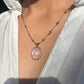 Collier Court Tibétain Moonstone Rainbow (Rare) - Sharing
