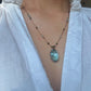 Collier Court Tibétain Topaze Bleue (Rare) - Sharing