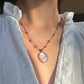 Collier Court Tibétain Moonstone Rainbow (Rare) - Sharing