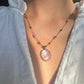 Collier Court Tibétain Moonstone Rainbow (Rare) - Sharing