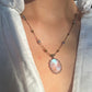 Collier Court Tibétain Moonstone Rainbow (Rare) - Sharing