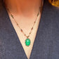 Collier Court Tibétain Onyx Vert - Sharing