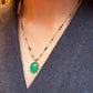 Collier Court Tibétain Onyx Vert - Sharing