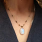 Collier Court Tibétain Rainbow Moonstone (Rare) - Sharing