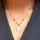 Collier Court Tibétain Rainbow Moonstone (Rare) - Sharing