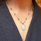 Collier Court Tibétain Rainbow Moonstone (Rare) - Sharing