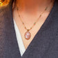 Collier Court Tibétain Pink Moonstone - Sharing