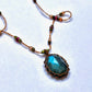 Collier Court Tibétain Labradorite Blue Fire - Sharing