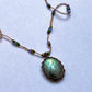 Collier Court Tibétain Labradorite Green Fire - Sharing