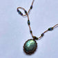 Collier Court Tibétain Labradorite Green Fire - Sharing