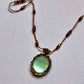 Collier Court Tibétain Fluorite Verte (Rare) - Sharing