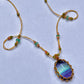 Collier Court Tibétain Fluorite Rainbow 3 (Rare) - Sharing