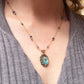 Collier Court Tibétain Fluorite Bleue (Rare) - Sharing