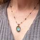 Collier Court Tibétain Fluorite Bleue (Rare) - Sharing