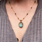 Collier Court Tibétain Fluorite Bleue (Rare) - Sharing
