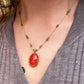 Collier Court Tibétain Onyx Orange - Sharing