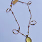 Collier Court Tibétain Lemon Quartz Fil Brun - Sharing