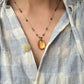 Collier Court Tibétain Citrine Fil Doré - Sharing