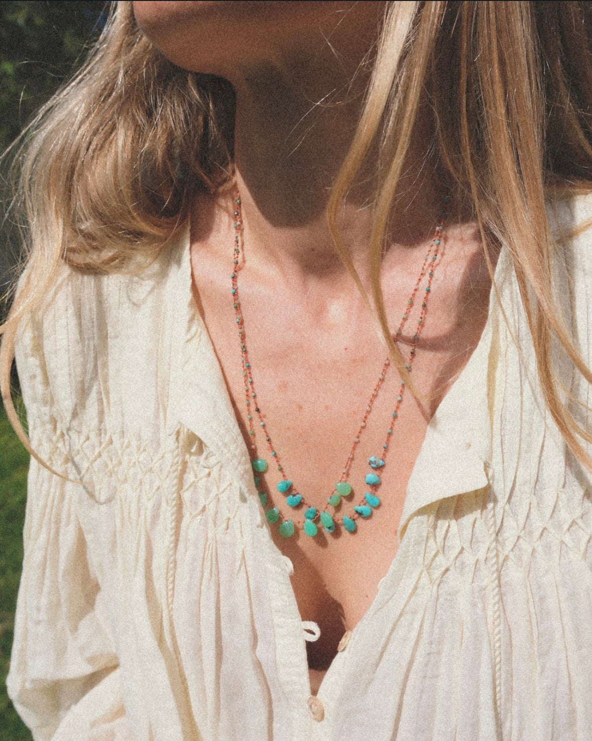 Collier 9 Gouttes Turquoises - Ivarene