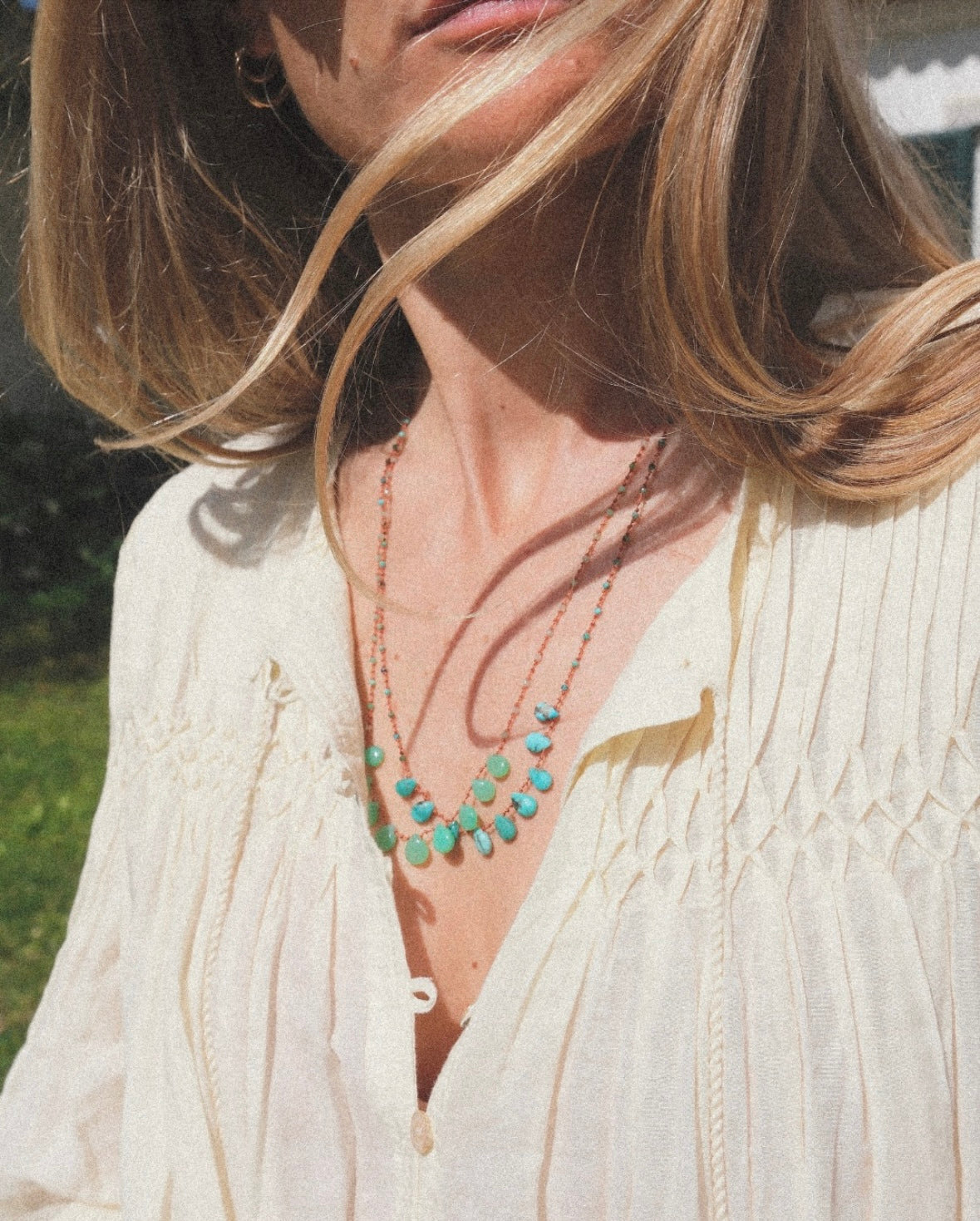 Collier 9 Gouttes Turquoises - Ivarene