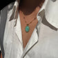 Collier Court Tibétain Chrysoprase - Sharing