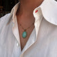 Collier Court Tibétain Chrysoprase - Sharing