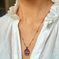 Collier Court Tibétain Fluorite Rainbow (Rare) - Sharing
